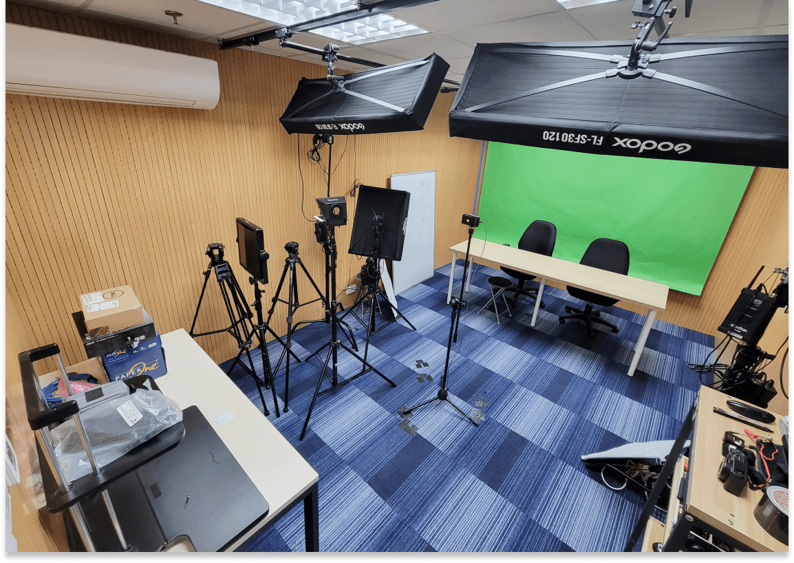 UD streaming studio interior and production setup